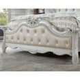 thumbnail image 3 of Furniture of America Rosa Wood Tufted Headboard Queen Bed in White, 3 of 4