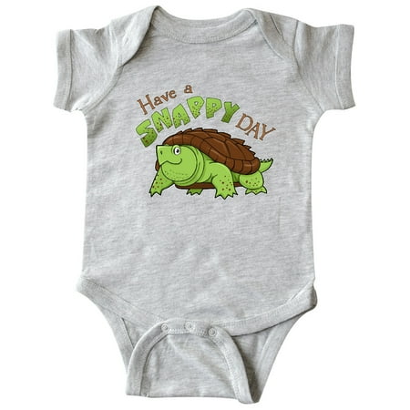 

Inktastic Have a Snappy Day- cute turtle Gift Baby Boy or Baby Girl Bodysuit