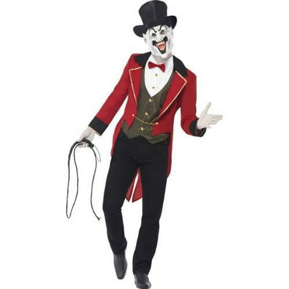 40" Red and Black Sinister Ringmaster Men Adult Halloween Costume - Large