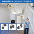 thumbnail image 4 of Dusters for Cleaning, Retractable Microfiber Gap Dust Cleaner with Extension Pole 30'' to 100'', Reusable Bendable Long Handle Feather Duster Kit for Cleaning High Ceiling Fan, Furniture, Blinds, Car, 4 of 7