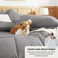 thumbnail image 4 of Queen Comforter Set - 7 Pieces Grey Queen Bed in a Bag, Bedding Sets Queen with Comforters, Sheets, Pillowcases & Shams, 4 of 9