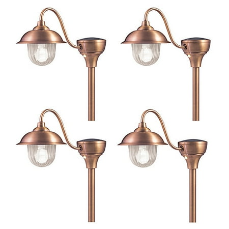 4pk Copper Solar Lights