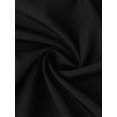 thumbnail image 5 of INSPIRE CHIC Women's Bow Tie Solid Color Puff Short Sleeve Button Down Bodysuit Blouse M Black, 5 of 6