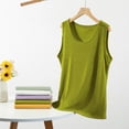 thumbnail image 4 of Long Tank Tops for Women Ribbed Cotton Round Neck Wrap Camisole Tops Summer Tops, 4 of 9