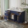 thumbnail image 3 of 54 in. W x 21 in. D x 32.5 in. H Bath Vanity Cabinet without Top in Blue, 3 of 4