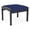 Blue, variant on Lenox Wood Reception Waiting Room 18" 1-Seat Bench / Black Wood / Black