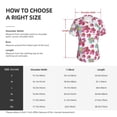 thumbnail image 4 of Yiaed Watercolor Flowers Print Women's T Shirt V-Neck Short Sleeve Shirt Casual Breathable Tee Summer Tops-X-Large, 4 of 5