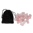 thumbnail image 3 of Ensemble de Pierres de Rune, 25Pcs Pierres de Rune Naturelles pour la Méditation Quartz Rose, 3 of 8