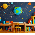 thumbnail image 4 of Colorful Space Themed Backdrop Banner with Planets Stars and Rockets for Kids Room Decor Party Supplies Photography Props and Classroom Decoration, 4 of 7
