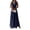 Navy, variant on Sleeveless Maxi Dress Elegant Wrap V Neck Evening Gown with Belt High Waist Flowy A-Line Long Dress for Wedding Guest Party Prom