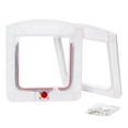 thumbnail image 1 of Puerta para gatos de interior, con 4 posiciones de cierre, resistente a intemperie, para gatos o perros, fácil de instalar, ideal para mascotas., 1 of 8