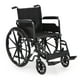 thumbnail image 1 of Silla de ruedas autopropulsada plegable Monicare, resistente, con reposabrazos abatibles y reposapiés abatible, asiento de 45 cm de ancho, todoterreno para adultos, capacidad de 136 kg, color negro, 1 of 5