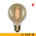 thumbnail image 1 of 40W Edison Bulb Warm White Light Lamp for Home Study Resturat Lighting 220V Models:K Style:G80 winding wire E27, 1 of 8