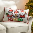 thumbnail image 2 of Gerson Set of 2, 20-in L Fabric Holiday Gnome Design Pillows, 2 of 3