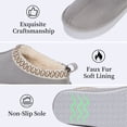 thumbnail image 3 of Women's Platform Slippers, Thick Sole Mini Short Ankle Boots, Cozy Fluffy Plush Lining, Indoor Outdoor Non-Slip House Shoes/Gray, 3 of 7