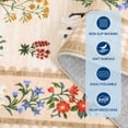 thumbnail image 6 of GlowSol 4x6 Washable Area Rug - Machine Washable Non-Slip TPR Backing, Hand-Drawn Pet & Floral Carpet for Living Room Bedroom Entryway, Rice, 6 of 8