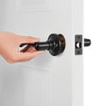 thumbnail image 5 of Hyper Tough Privacy Bed and Bath Door Lever in Matte Black with Round Rosette, 5 of 7