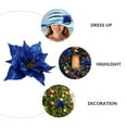 thumbnail image 3 of Gymnture Blue Poinsettia Flowers for Christmas Decor - 10pc, 3 of 10