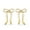 Yellow Gold, variant on Lola 18k White Gold Plated Ribbon Bow Drop Earrings, Gift for Women