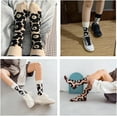thumbnail image 7 of YooGuoGuo Calf Socks 6 Pairs for Women 5-10 Ankle Cute Vintage Fun Floral Pattern Black White Casual Novelty Cotton Breathable, 7 of 7