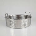 thumbnail image 2 of 27cm Food Steamer Basket Practical Stainless Steel Handles Steamer Thicken Bun Steamer Grid for Home Kitchen Restaurant (Silver), 2 of 4