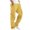 Yellow, variant on Mens Cargo Pants Drawstring Casual Hiking Pants Joggers Athletic Trousers Cotton Loose Straight Sweatpants for Men Red S