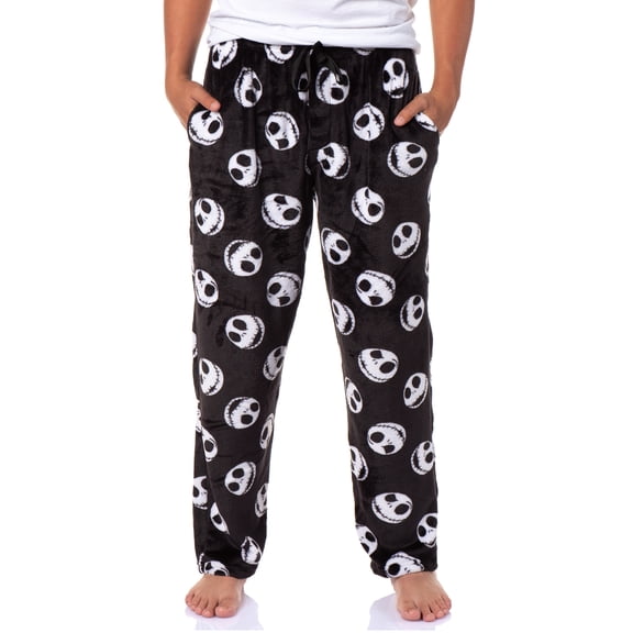 Disney Nightmare Before Christmas Jack Skellington AOP Design Adult Luxury Plush Lounge Sleep Pajama Pants