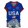 thumbnail image 5 of MEICHEN 4th Of July Shirts For Women Summer USA Star Stripes Graphic Tees Memorial Day Outfit 250th Anniversary USA Shirt, 5 of 7