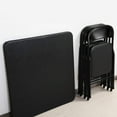 thumbnail image 2 of VECELO 5-Piece Card Table and Chair Set, 33.8" Square Table and Set of 4 Chairs with Padded Seat, Black, 2 of 9