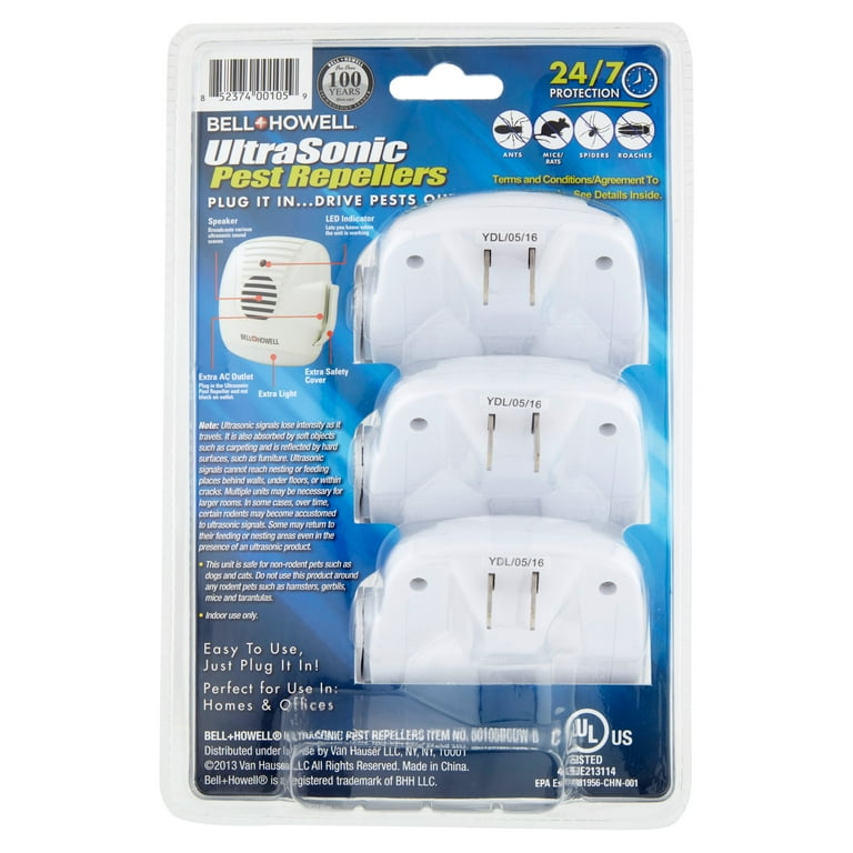 Bell+Howell Ultrasonic Pest Repeller Total Home and Garage 12-pack -  21426367