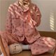 thumbnail image 1 of Conjuntos de pijamas a rayas para Mujer, ropa de dormir de punto de algodón para Mujer, Pijama de dibujos animados para Mujer, ropa de casa Pjs de 2 piezas, 1 of 4