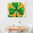 thumbnail image 2 of Orinice Shamrock Orange Green Fine Art Aesthetic Poster Print Wall Painting for Classroom Kitchen Office Farmhouse Bathroom Room Decor Pictures Wall Art Painting Print On Canvas Living Room, 2 of 6