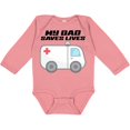 thumbnail image 3 of Inktastic My Dad Saves Lives Ambulance Boys or Girls Long Sleeve Baby Bodysuit, 3 of 5
