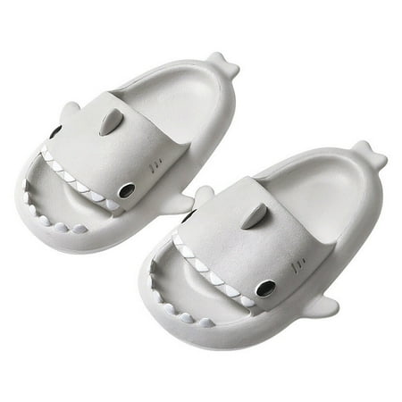 

1 Pair Kids Slippers Cartoon Shark Slippers Sole Slippers Children Slippers