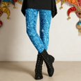thumbnail image 6 of Women's Leggings Glitter Sequin Print Breathable Seamless Casual Running Workout Leggings, 6 of 7