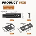 thumbnail image 2 of Paquete de 2 pestillos de superficie de latón sólido de 2", cerradura deslizante de seguridad oculta con tornillos, cerradura de puerta pulida para puertas de armario y puertas empotradas, negro mate, 2 of 7