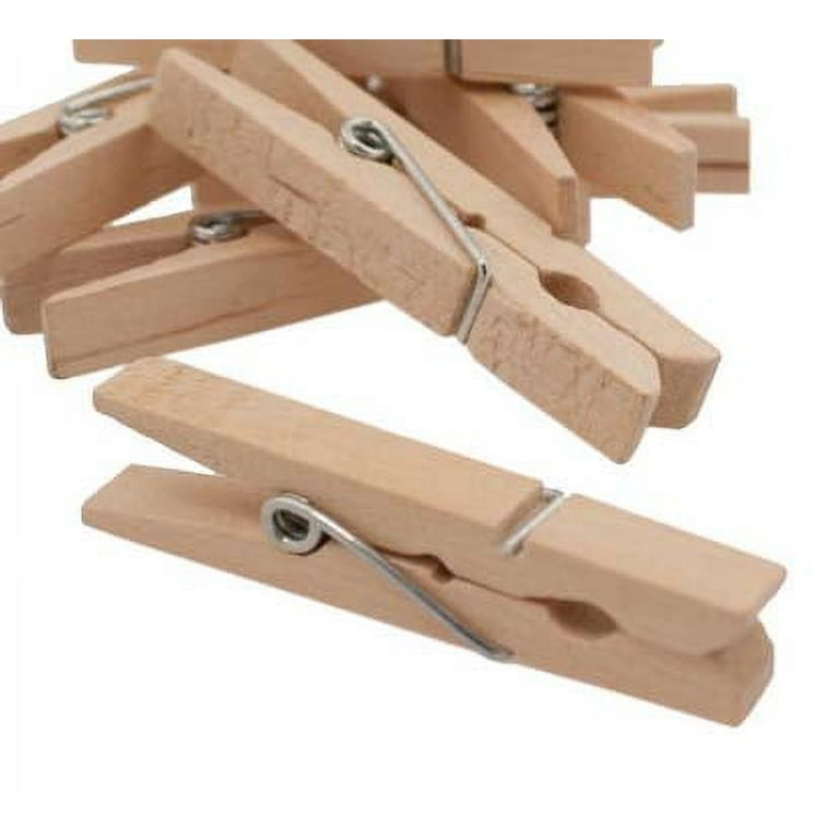 Clothes Pins Wooden Clothespins, 50 PCS 2.9 Natural Birchwood