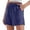 Navy, variant on Womens 5" High Waisted Athletic Running Shorts Breathable Quick Dry Linerless Gym Workout Shorts with Pockets-Gray-L