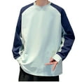 thumbnail image 6 of RongHuan Men's Sweatshirt Lightweight Crewneck T-Shirt Color Block Long Sleeve Shirts Outdoor Pullover Tops, 6 of 10