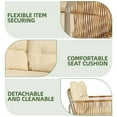 thumbnail image 5 of Uforic 3-Piece Outdoor Wicker Patio Furniture Set - All-Weather Rattan L-Shaped Sectional Sofa with Detachable Lounger, Coffee Table, and Cushions - Beige, 5 of 9