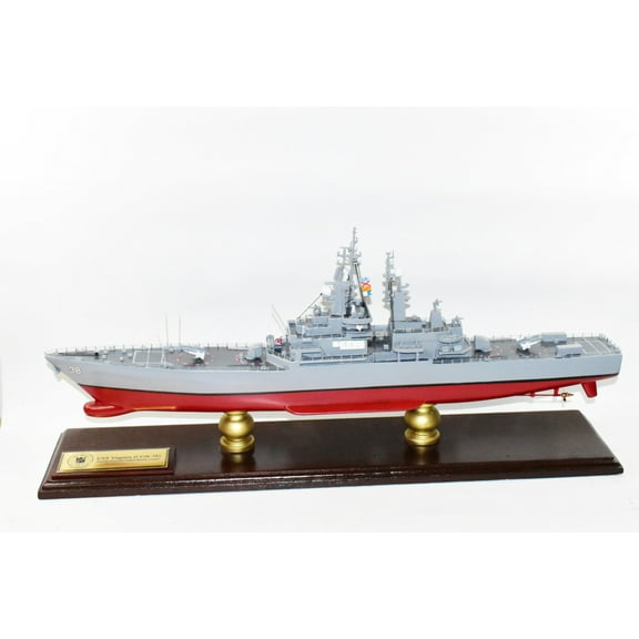 USS Virginia CGN-38 Model,Navy,Scale Model,Mahogany,Virginia Class