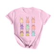 thumbnail image 1 of Mujeres Pantalones Cortos de Manga Corta Impresa Floral Cuello Redondo Superior / Camisa Poliéster, Blusa Casual de Moda para el Uso Diario Del Hogar, 1 of 5
