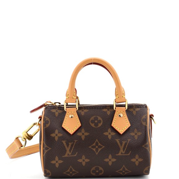 Pre-Owned Speedy Bandouliere Bag Monogram Canvas Nano By Rebag