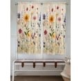 thumbnail image 5 of Spring Floral Bedroom Curtains 63 Inches length, Vintage Pastoral Rustic Botanical Flowers Window Treatment Curtain Drapes, Rod Pocket Curtain Panels for Living Room Kitchen, 42"x63", 2 Panels, 5 of 7