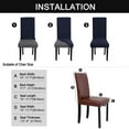 thumbnail image 6 of PiccoCasa Dinning Room Hotel Stretch Chair Cover Removable Slipcover Navy Blue, 6 of 8