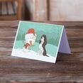 thumbnail image 2 of Brown English Springer Spaniel Snowman Christmas Greeting Cards and Envelopes Pack of 8, 2 of 2