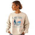 thumbnail image 4 of Lake Life Social Club Sweatshirt for Women & Kids Cozy Lake House Crewneck Pullover Sand Sweatshirt Adult Large, 4 of 7