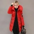 thumbnail image 5 of Womens Puffer Jacket 2026 Casual Long Sleeve Slim Fit Mid Length Full Zip Up Thick Warm Winter Coats with Pockets, 5 of 8