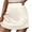 White, variant on Bmisegm Mini A Line Skirts for Women High Waist Zipper Satin Ribbon Lined Skort Short Green S