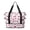 Breast Cancer Butterfly Flower White Pattern, variant on Breast Cancer Ribbon Medical Icon Pink Pattern Expandable Travel Tote Bag, Luggage Sleeve Travel Bag with Dry Wet Pockets, Waterproof Dacron Gift Ideas for All People